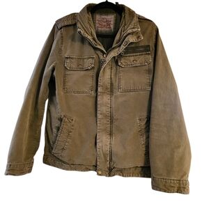 Levi’s Men’s Military Field Jacket - Olive Green - Size Medium